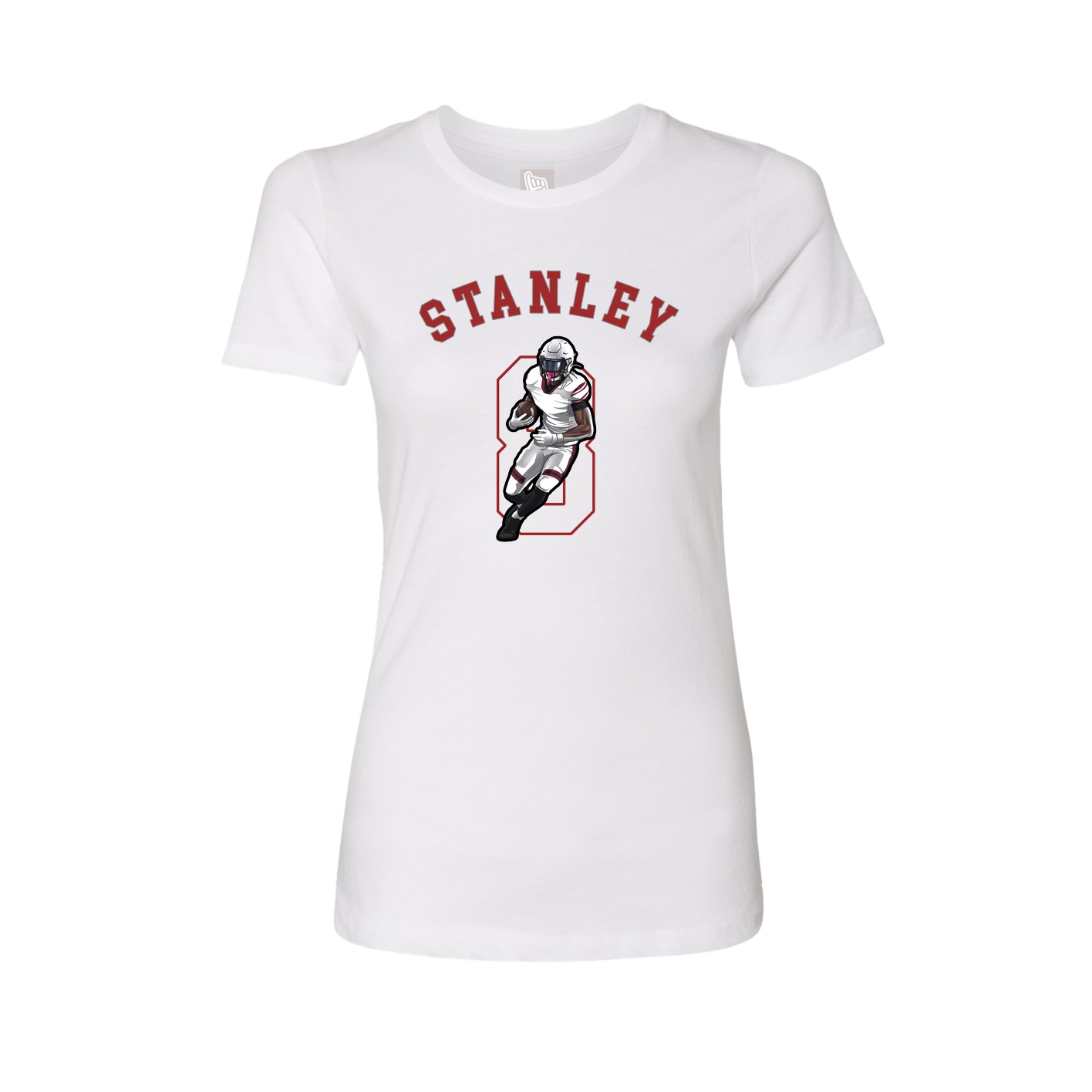 Fitted Women's Tee — Shirsey Arch in White