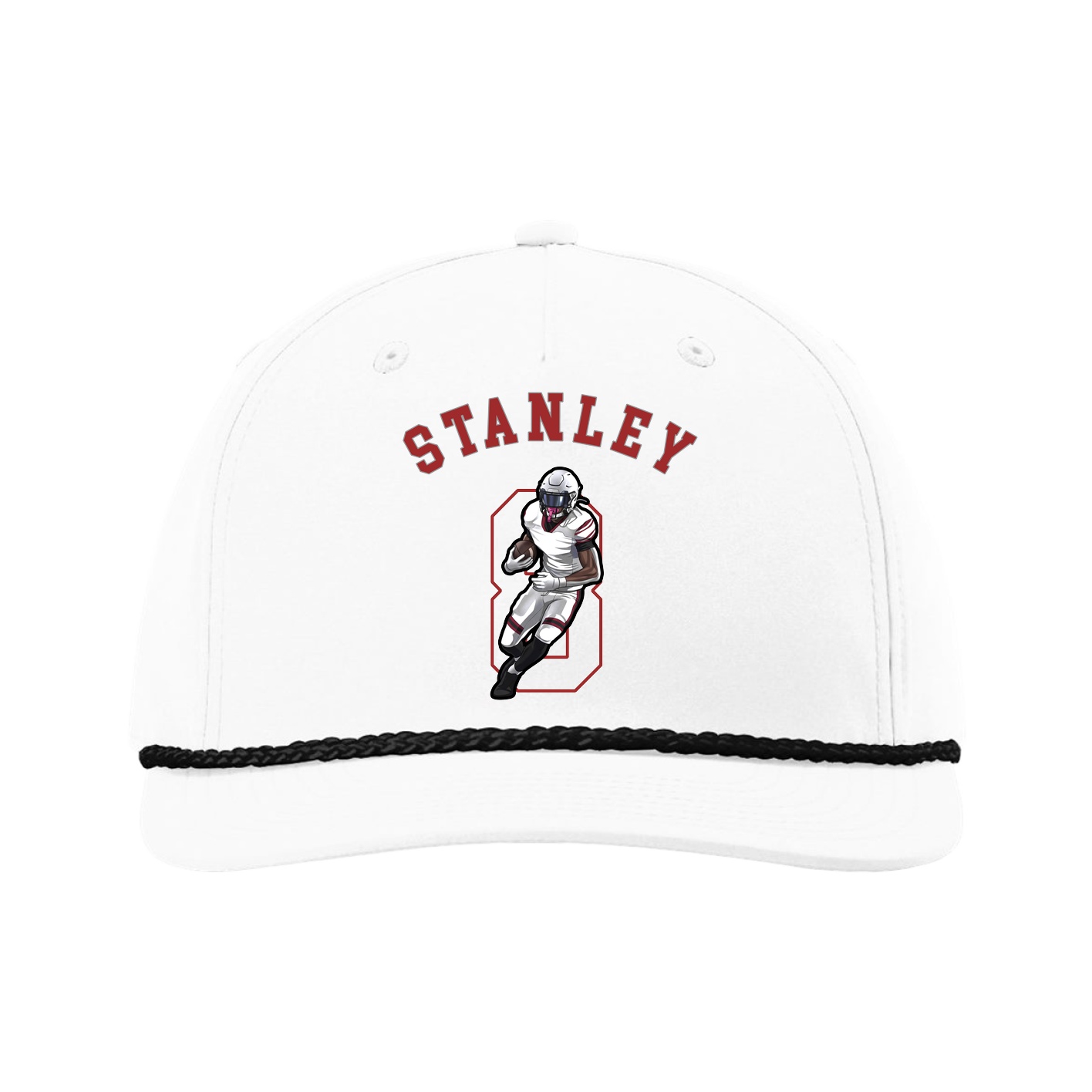 Five-Panel Classic Rope Cap — Shirsey Arch in White