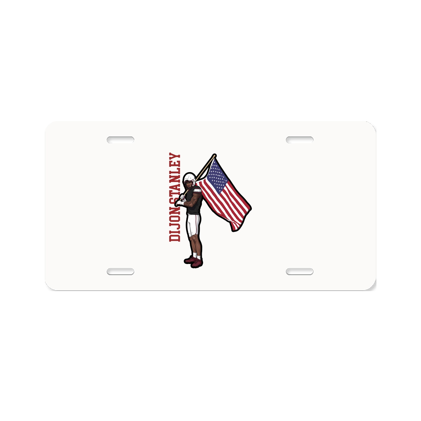 License Plate — Name Vertical in Classic