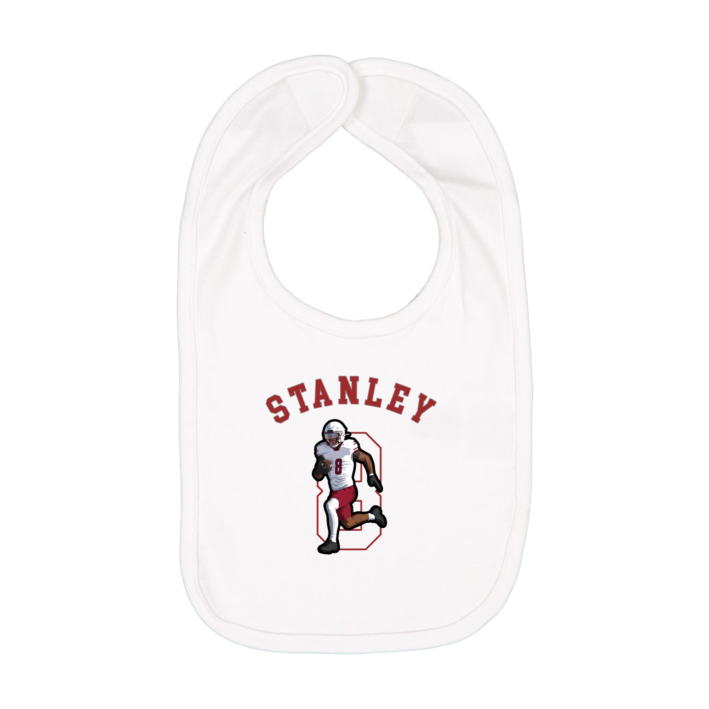 Infant Bib — Shirsey Arch in White