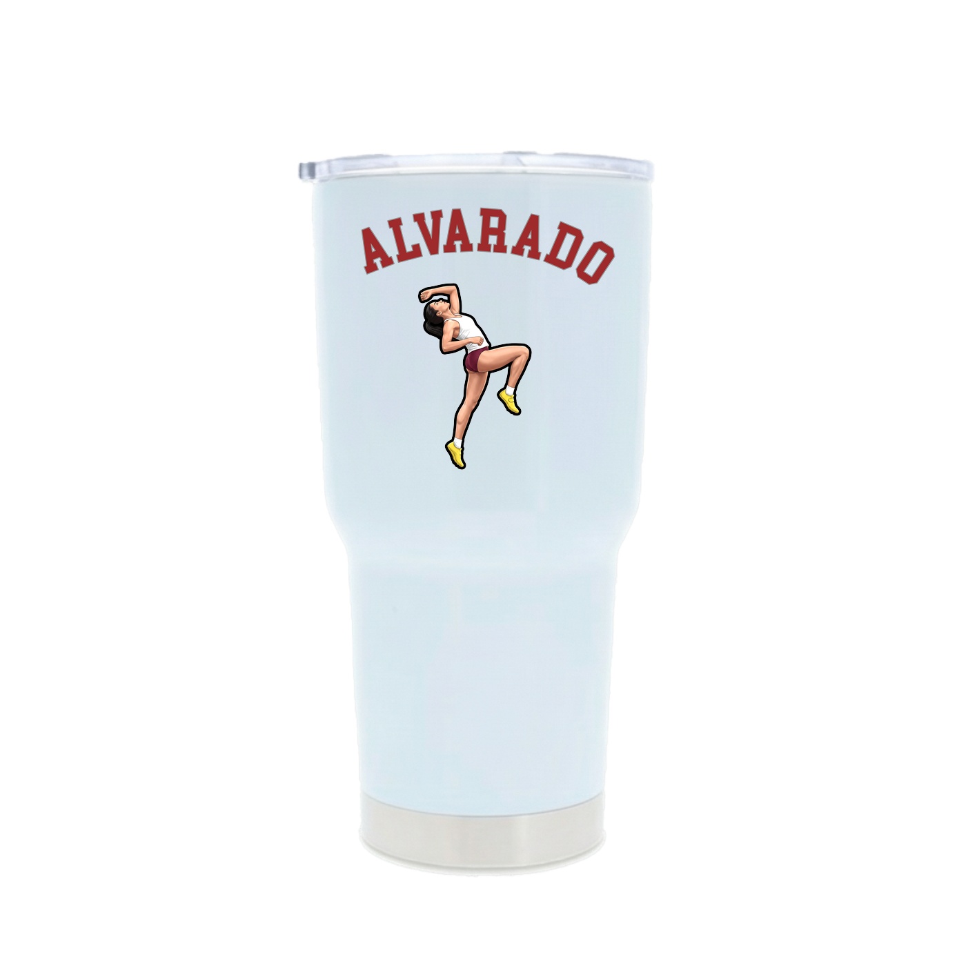 30oz Stainless Steel Tumbler — Shirsey Arch in White