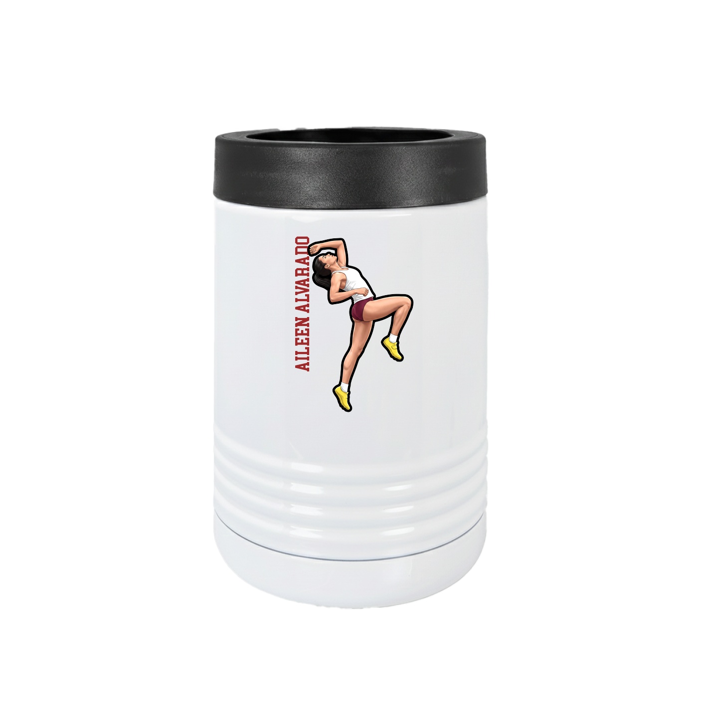 Beverage Holder — Name Vertical in White