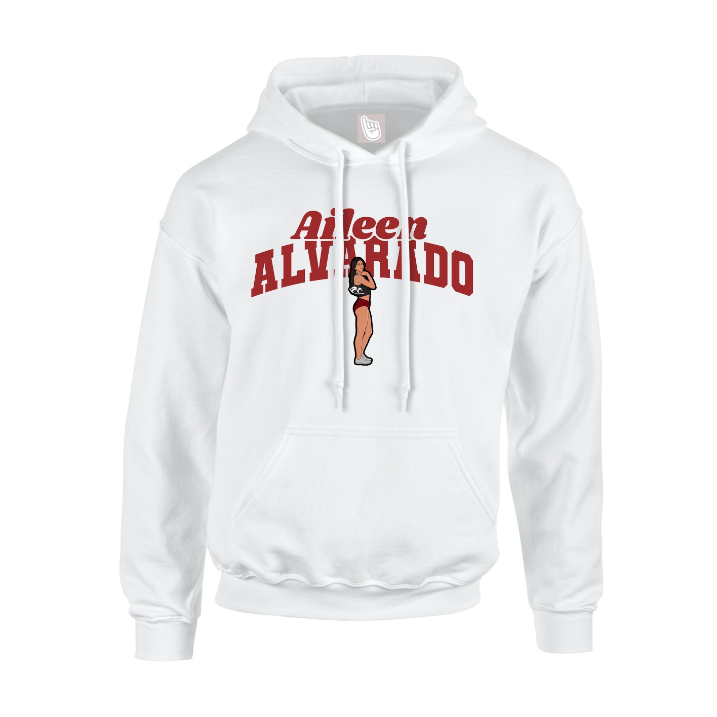 Hoodie — Signature Arch in White