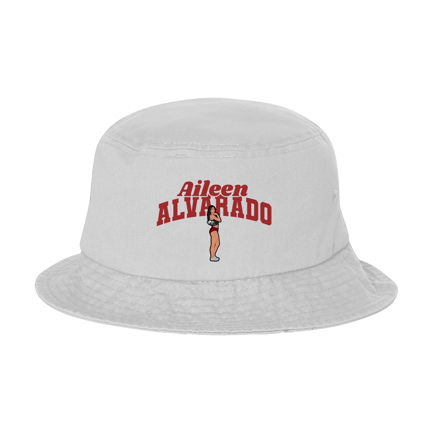 Bucket Cap — Signature Arch in White