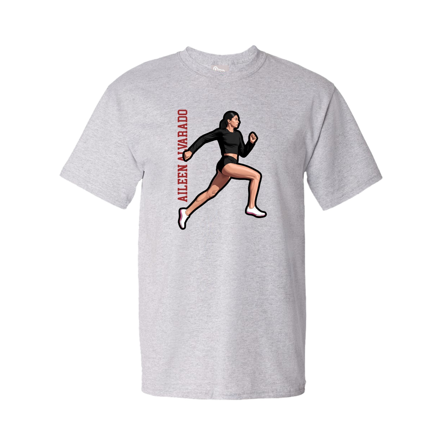 Tee — Name Vertical in Grey