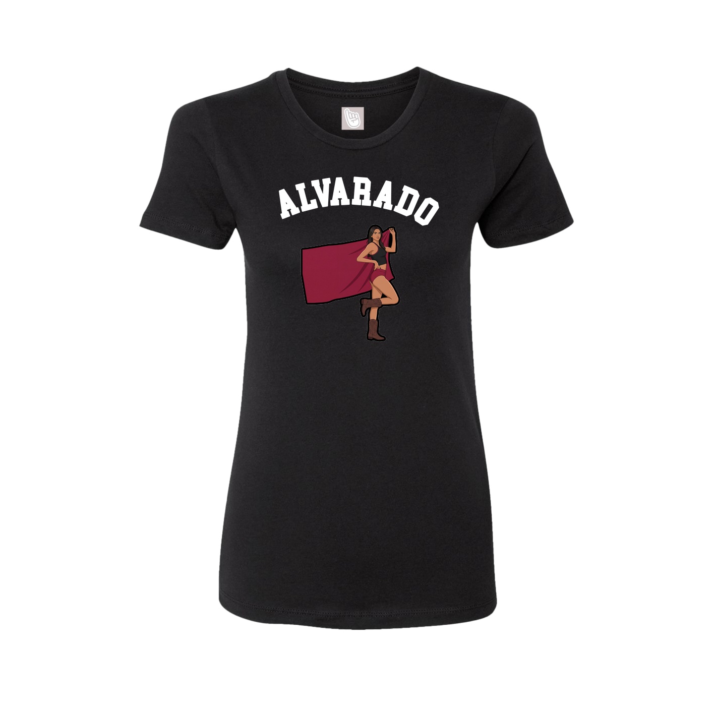 Fitted Women's Tee — Shirsey Arch in Black