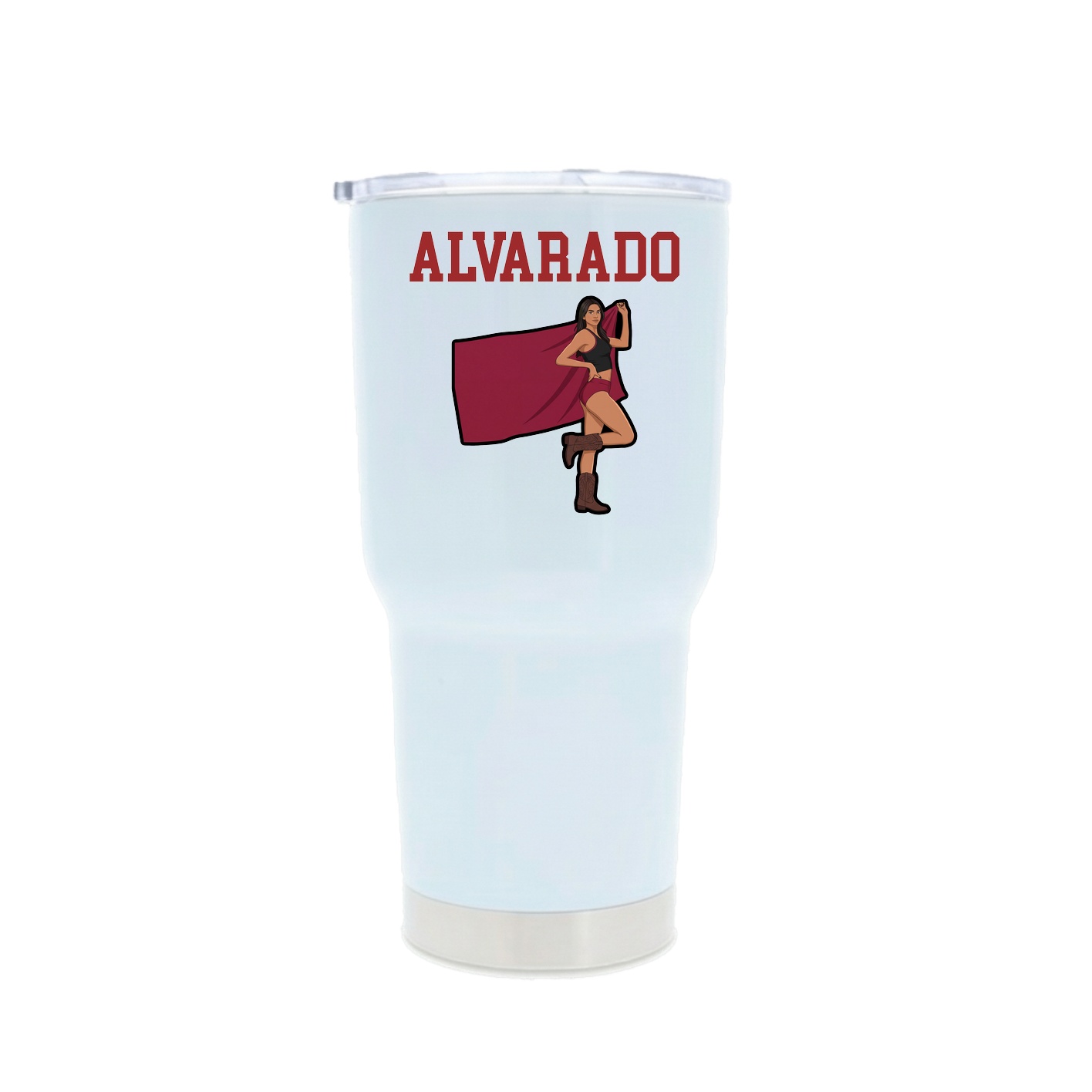 30oz Stainless Steel Tumbler — Shirsey in White