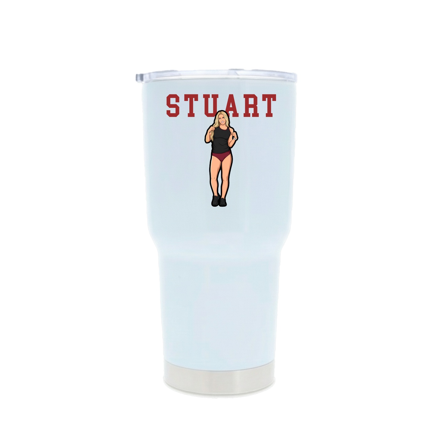 30oz Stainless Steel Tumbler — Shirsey in White
