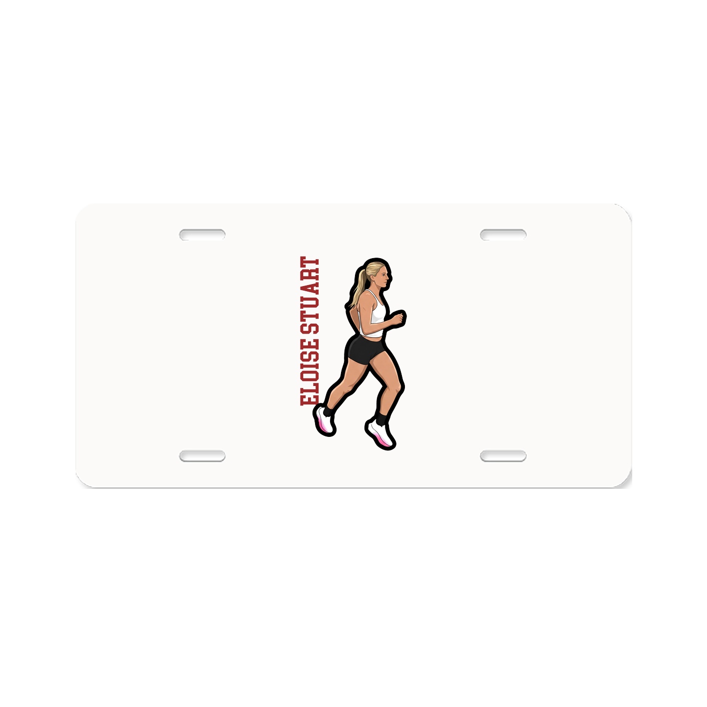 License Plate — Name Vertical in Classic