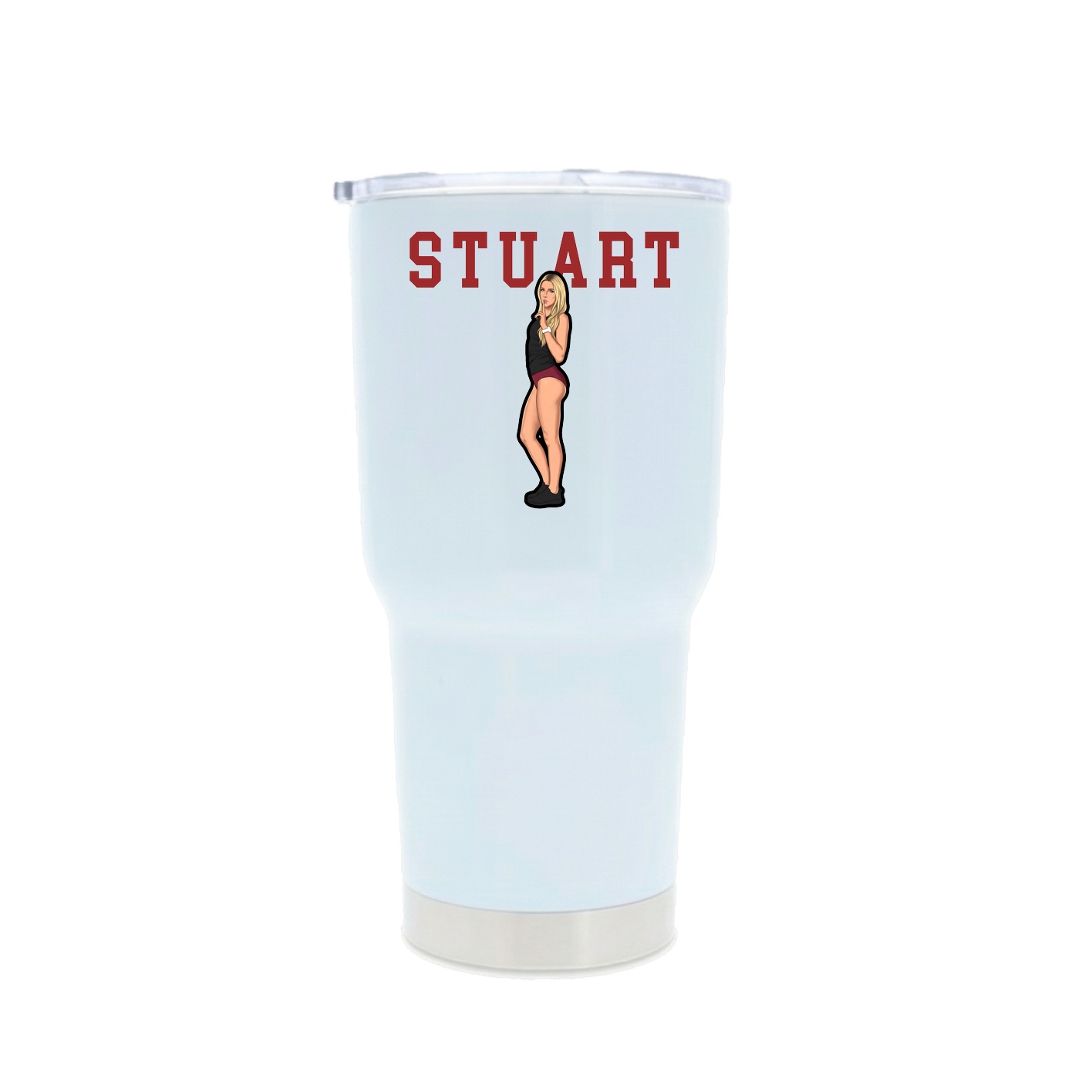 30oz Stainless Steel Tumbler — Shirsey in White