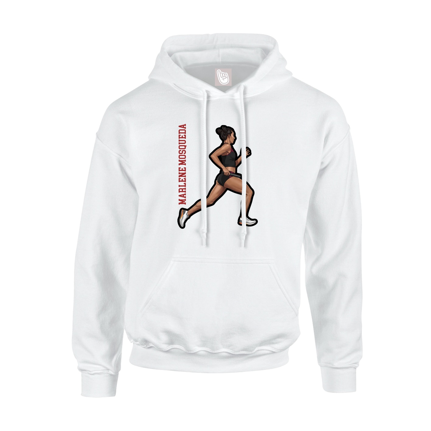 Youth Hoodie — Name Vertical in White