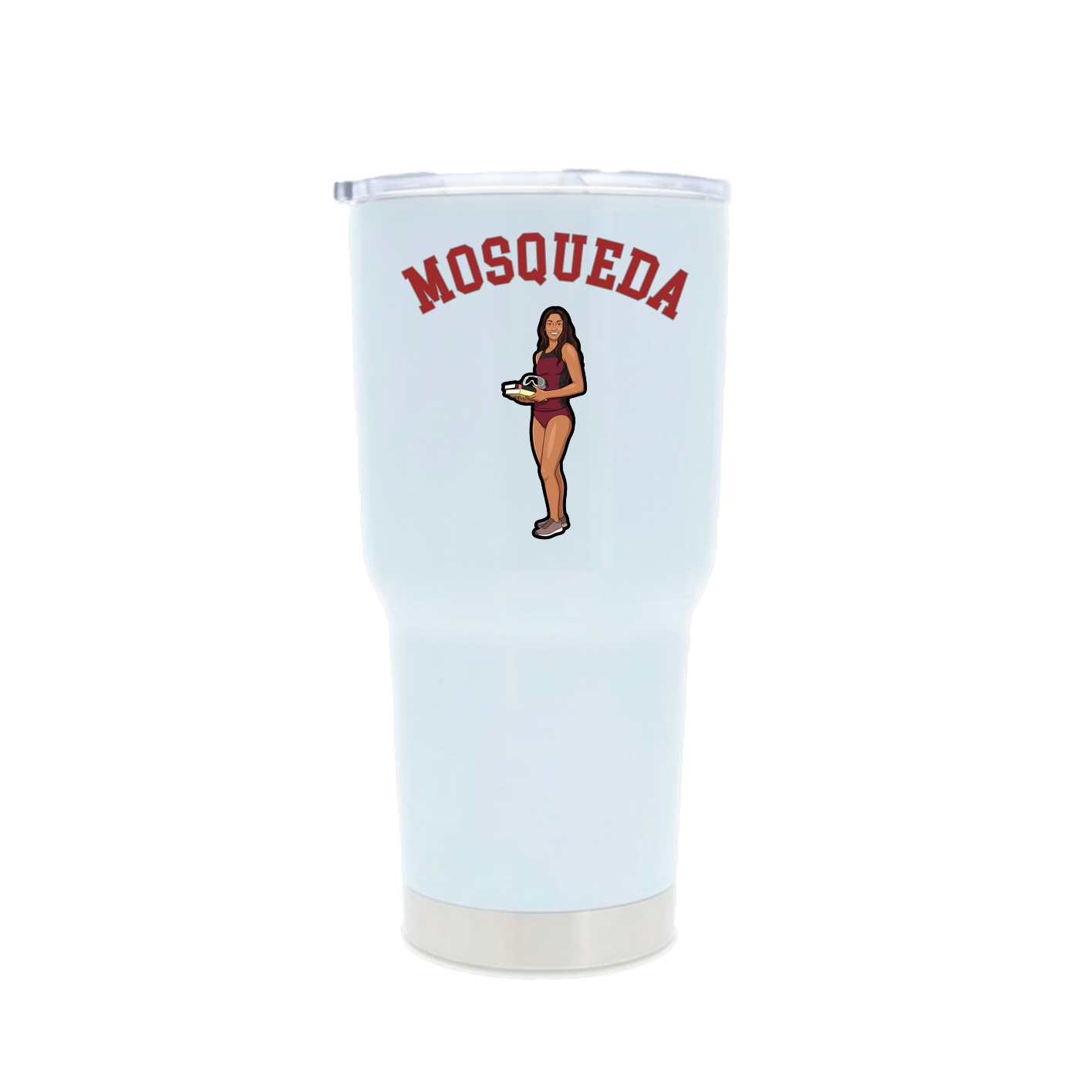 30oz Stainless Steel Tumbler — Shirsey Arch in White