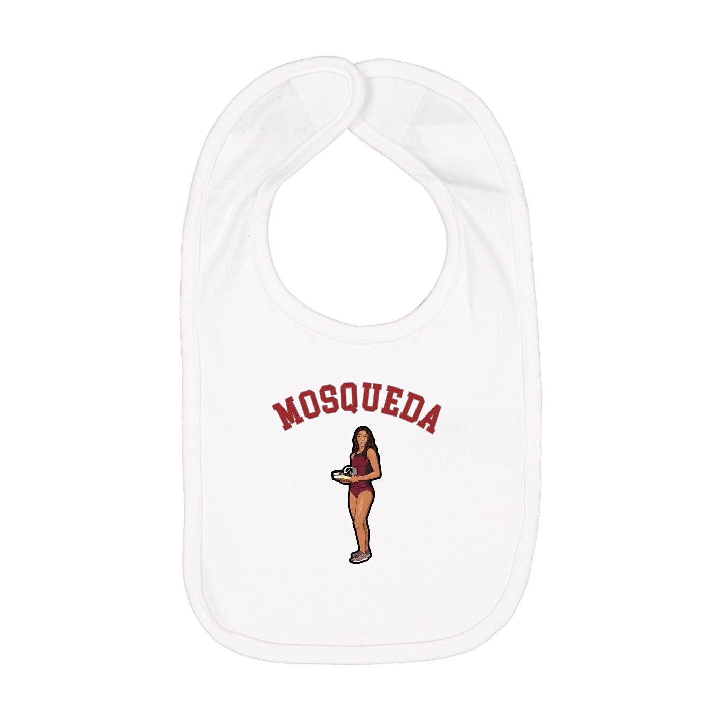 Infant Bib — Shirsey Arch in White