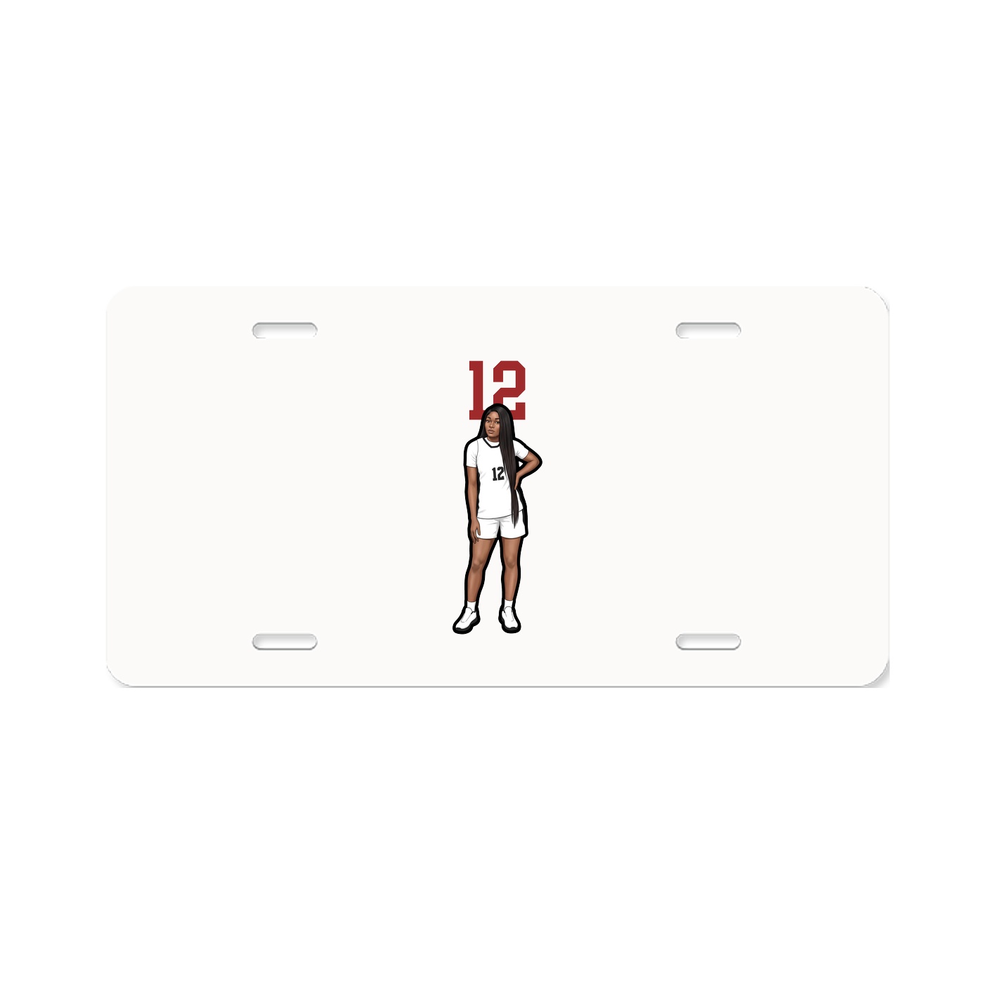License Plate — Number Top in Classic
