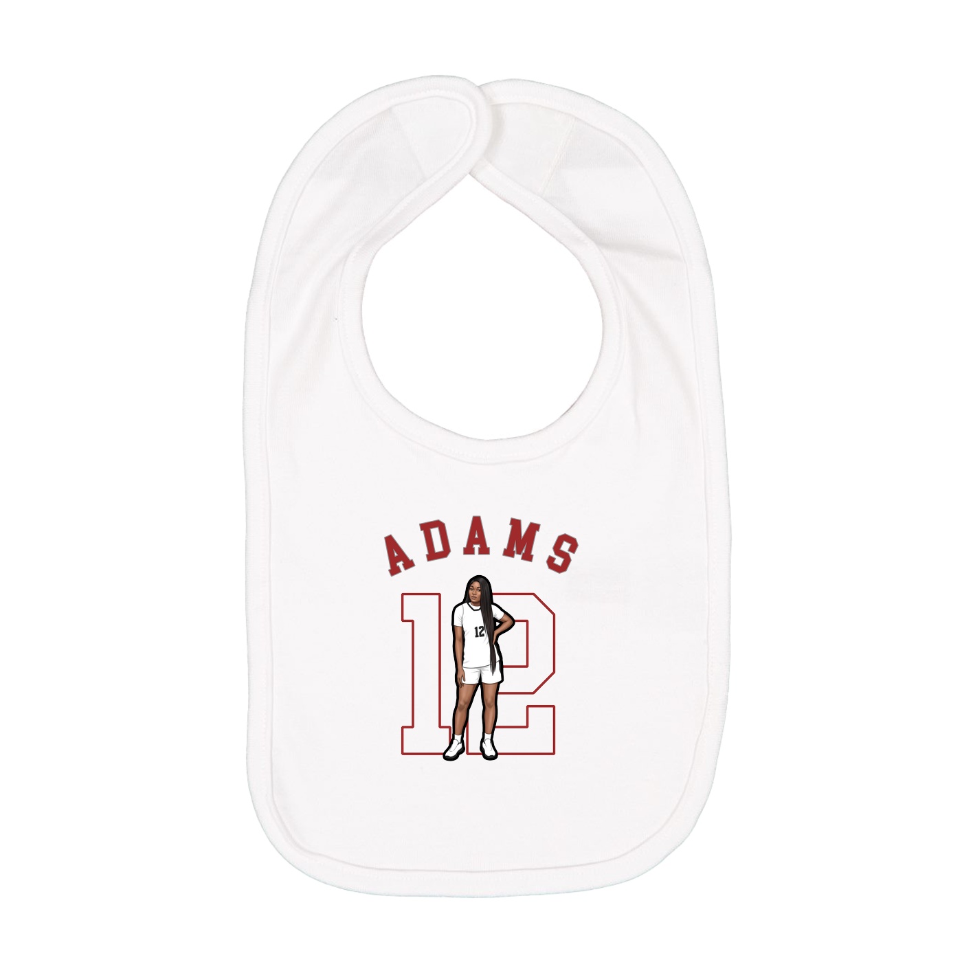 Infant Bib — Shirsey Arch in White