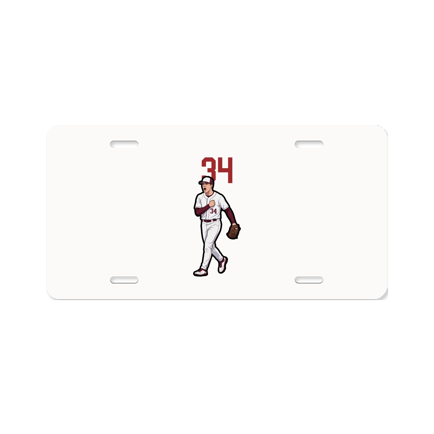 License Plate — Number Top in Classic