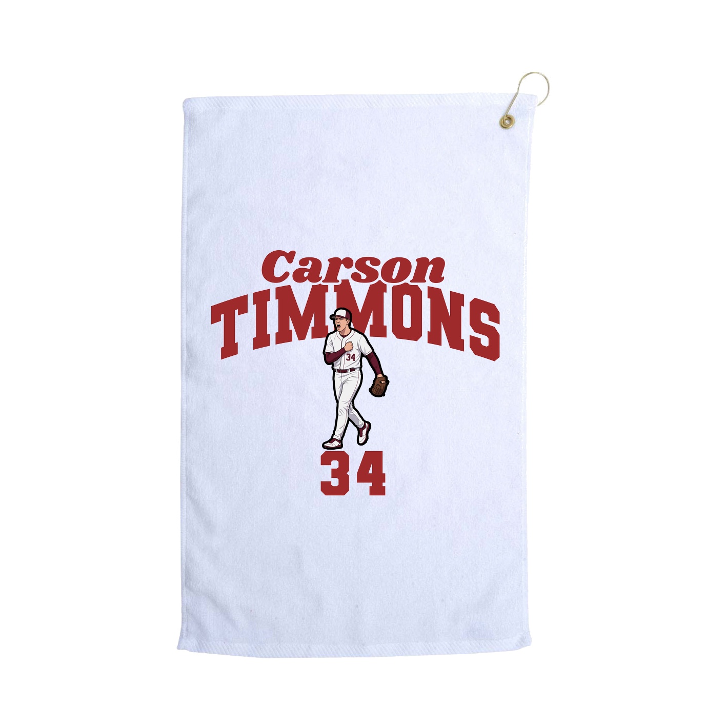 Golf Towel — Signature Arch in White