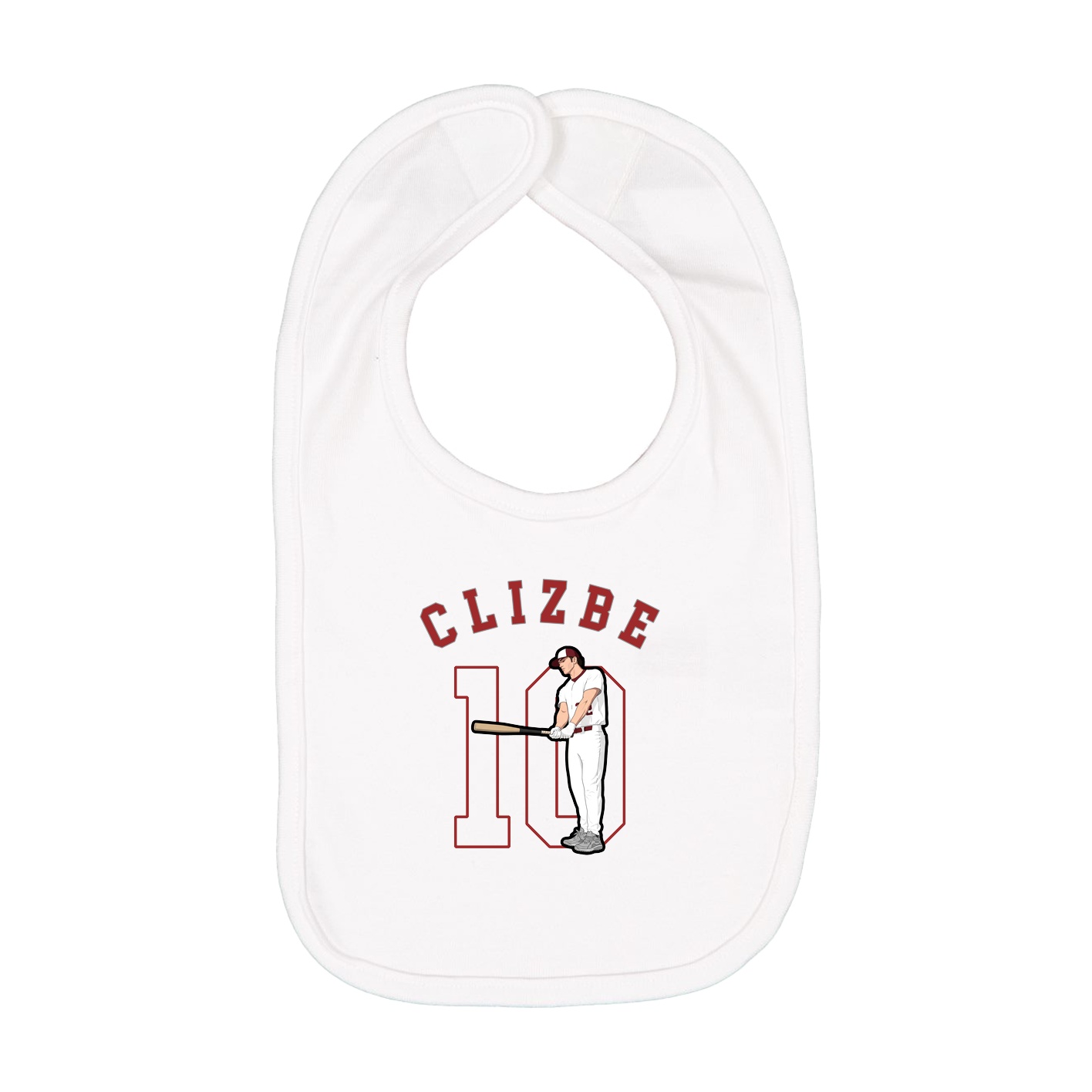 Infant Bib — Shirsey Arch in White