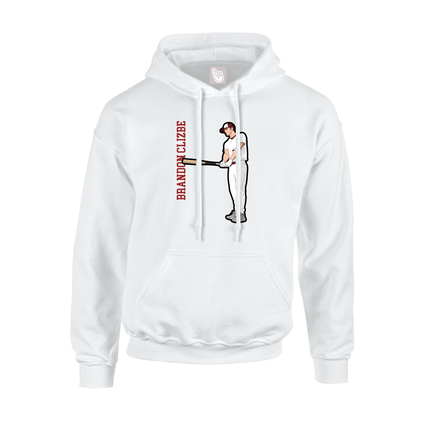 Youth Hoodie — Name Vertical in White