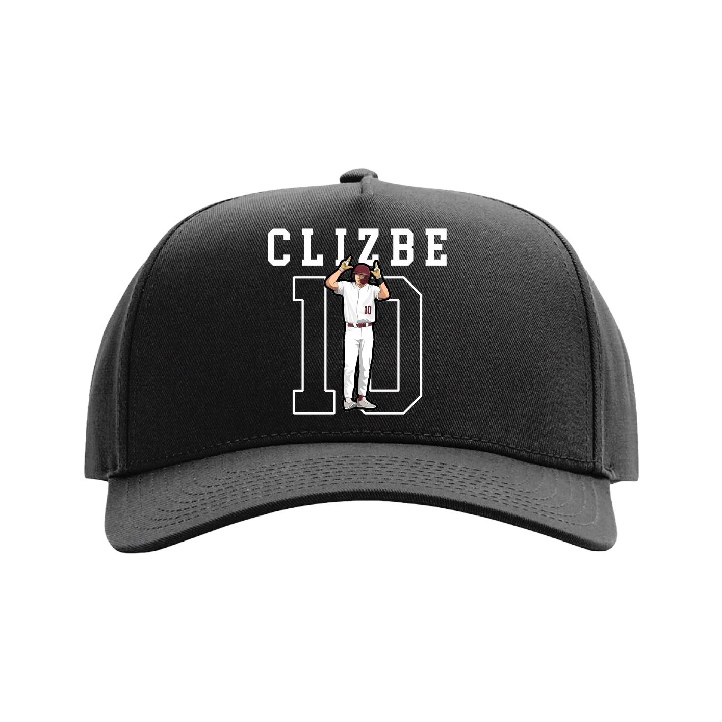 Full Fabric Five-Panel Champ Cap — Shirsey in Black