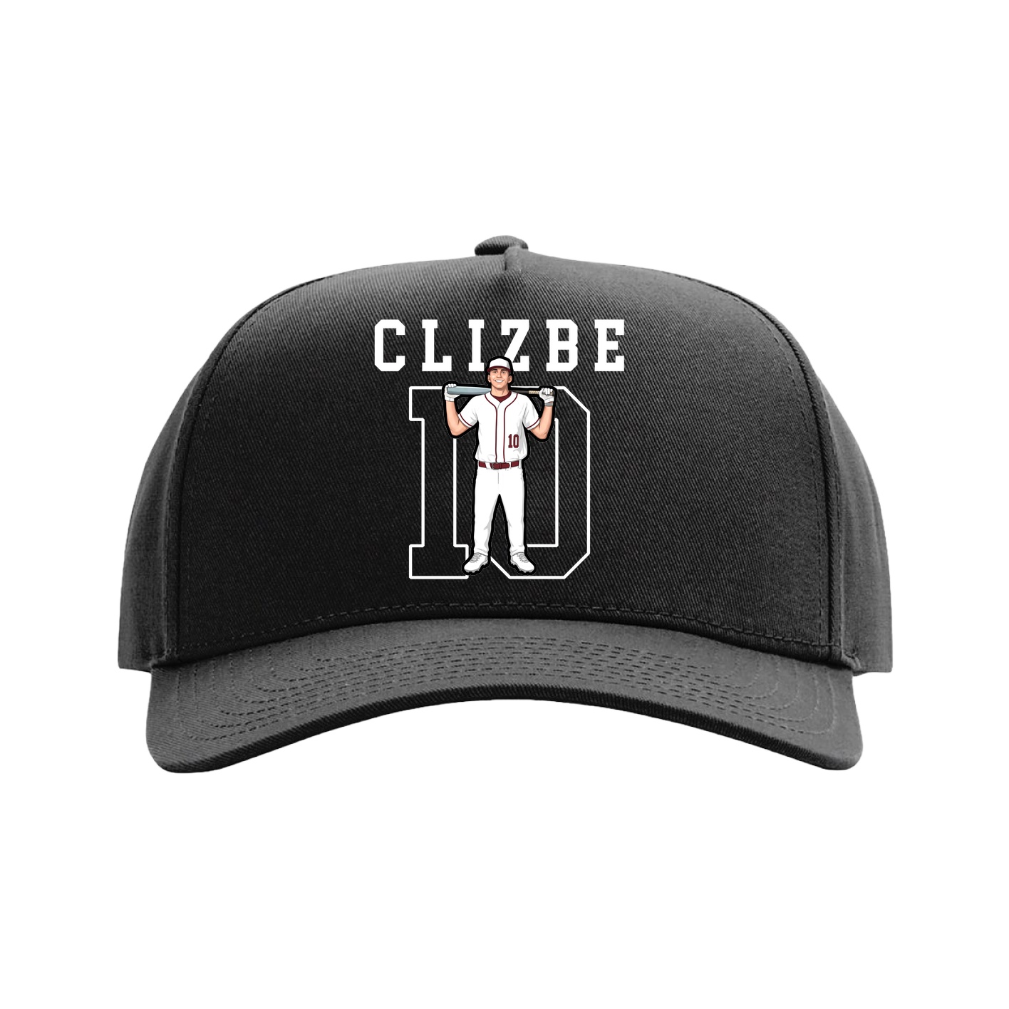 Full Fabric Five-Panel Champ Cap — Shirsey in Black