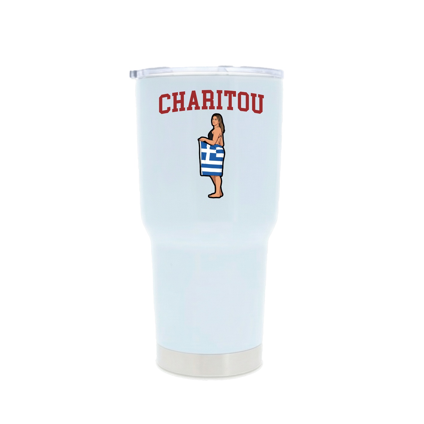 30oz Stainless Steel Tumbler — Shirsey in White