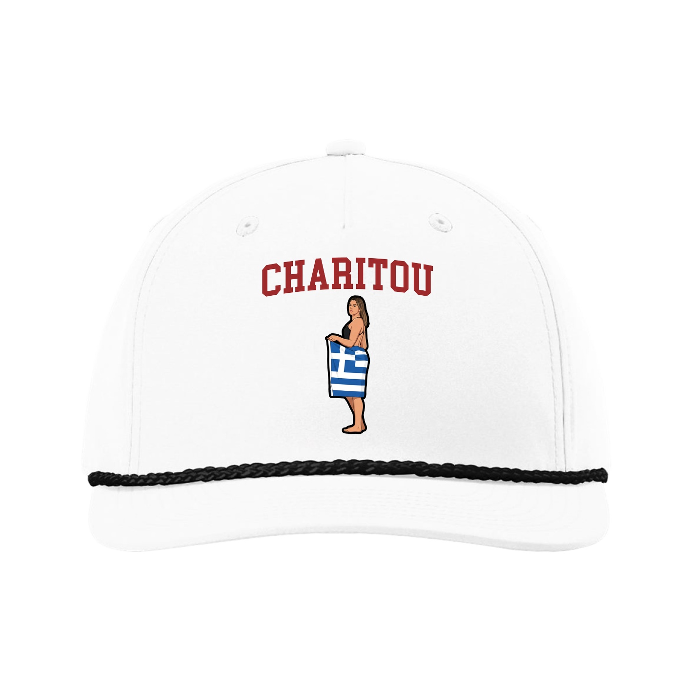 Five-Panel Classic Rope Cap — Shirsey in White