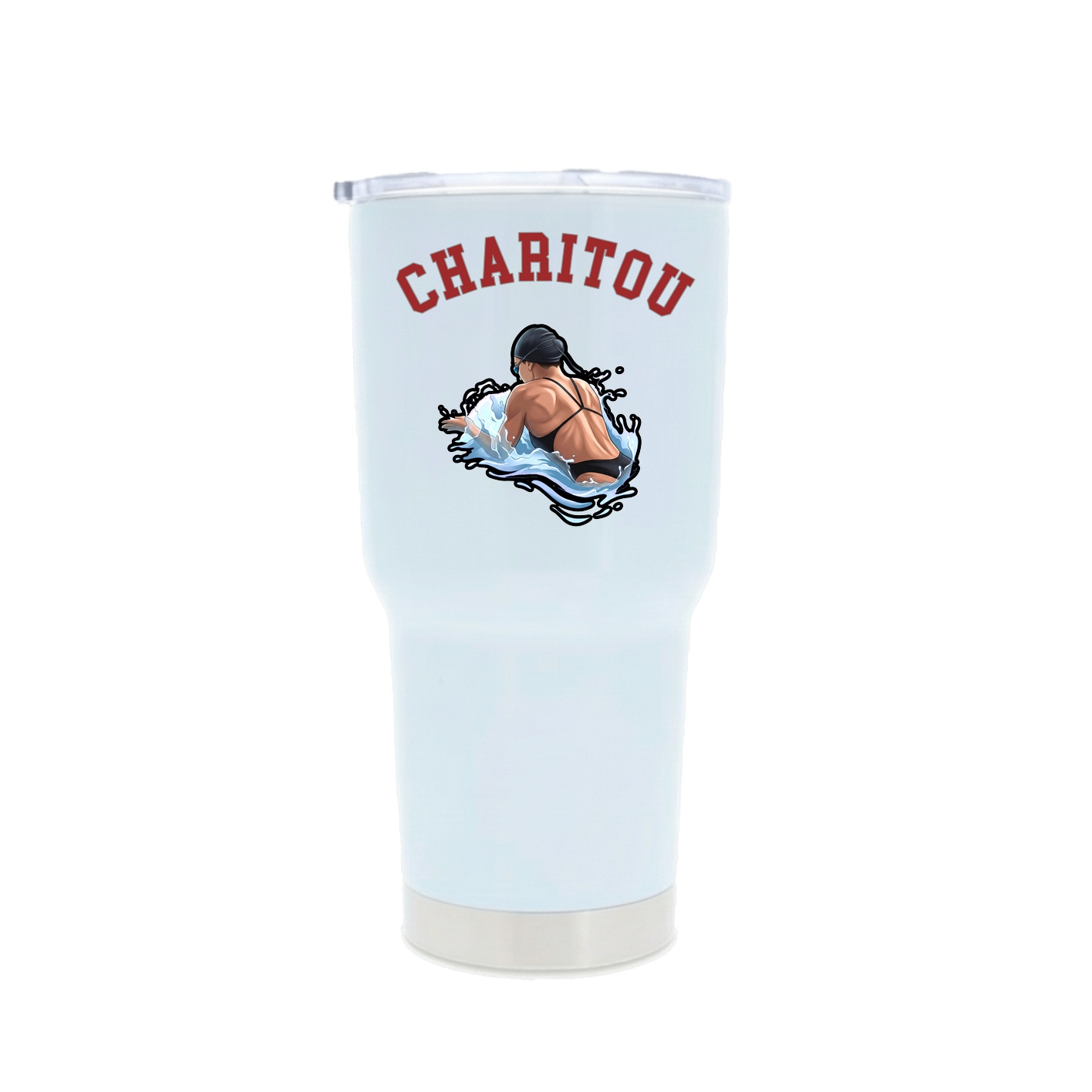 30oz Stainless Steel Tumbler — Shirsey Arch in White