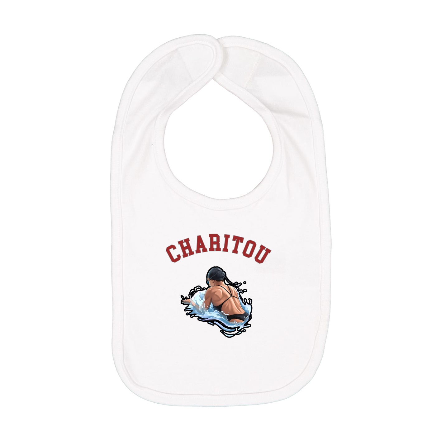 Infant Bib — Shirsey Arch in White