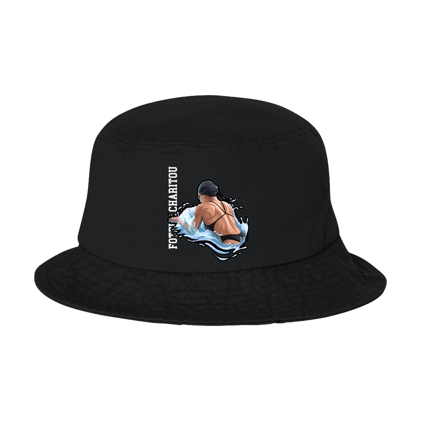 Bucket Cap — Name Vertical in Black
