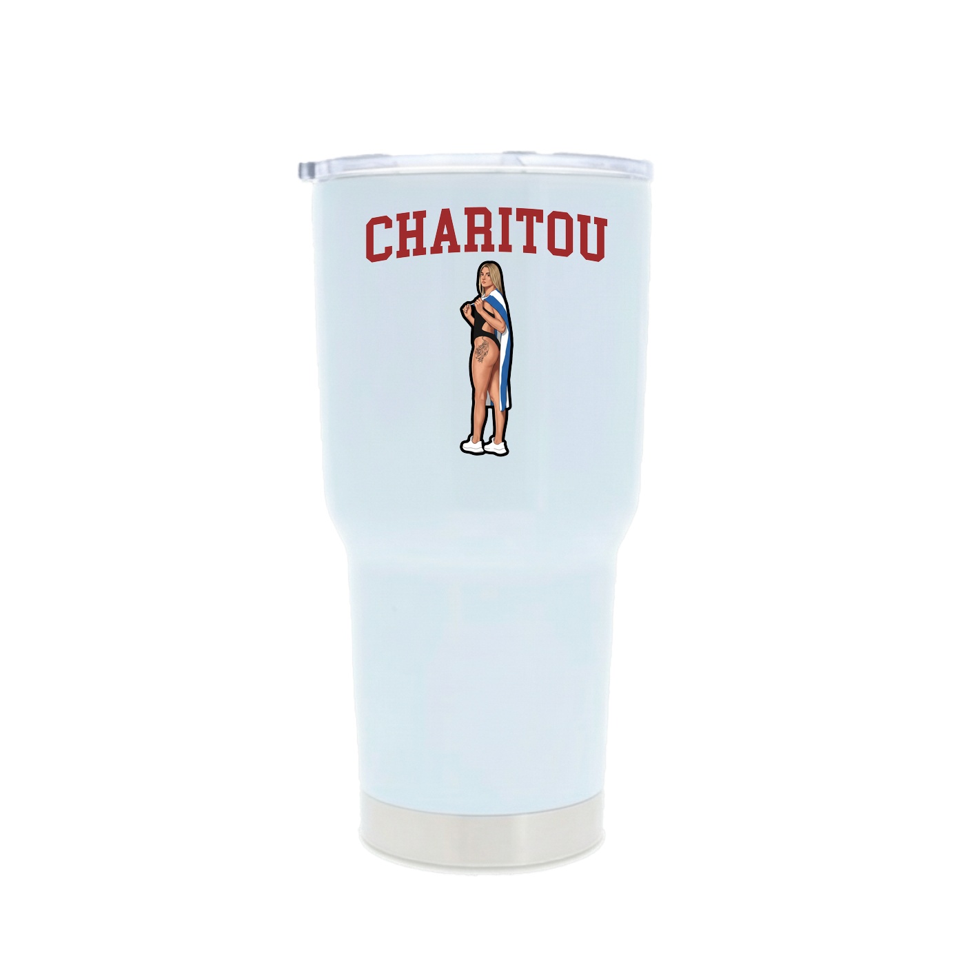 30oz Stainless Steel Tumbler — Shirsey in White