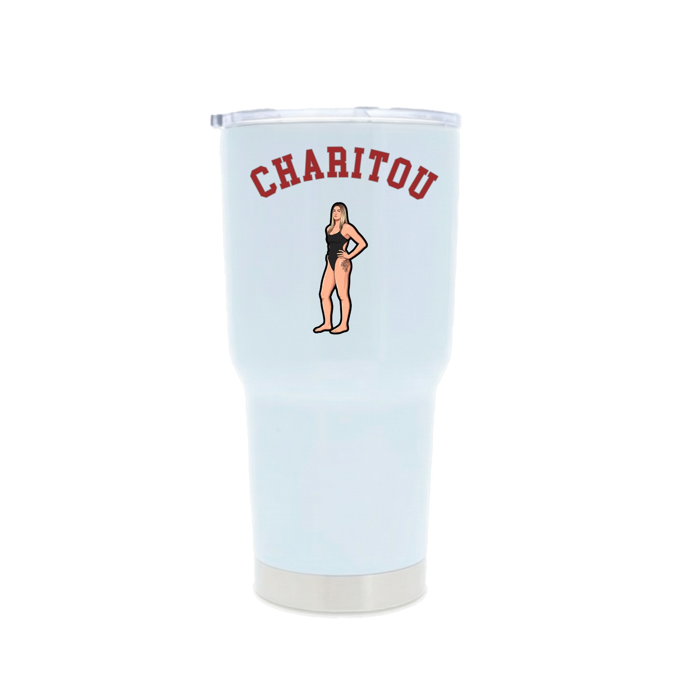 30oz Stainless Steel Tumbler — Shirsey Arch in White