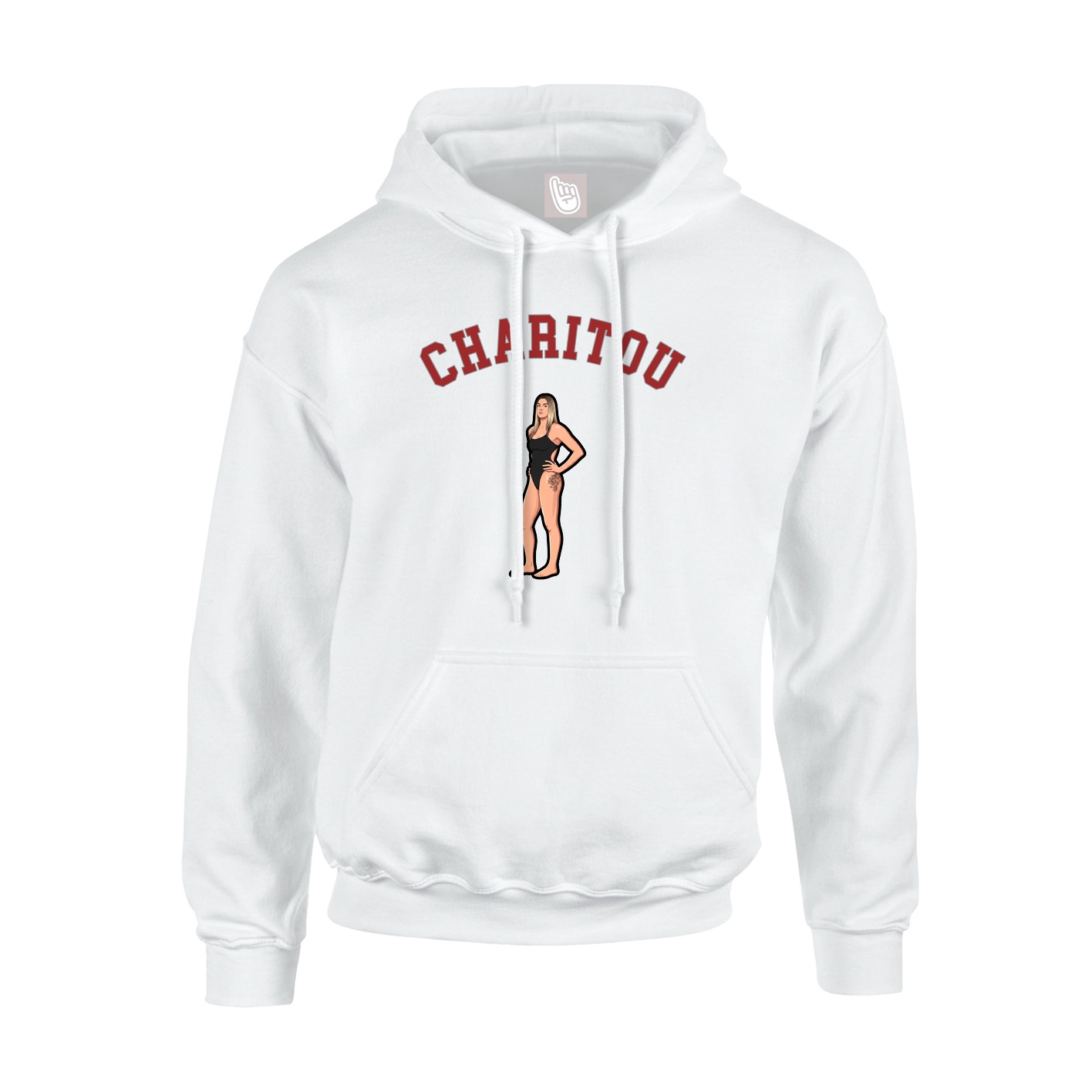 Youth Hoodie — Shirsey Arch in White