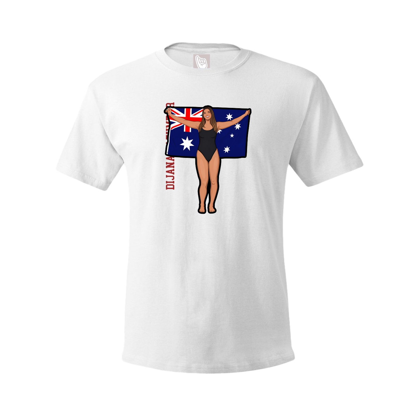 Youth Tee — Name Vertical in White
