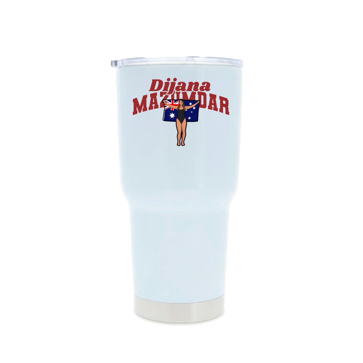 30oz Stainless Steel Tumbler — Signature Arch in White