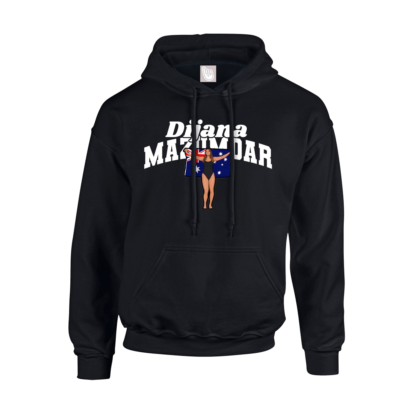 Youth Hoodie — Signature Arch in Black