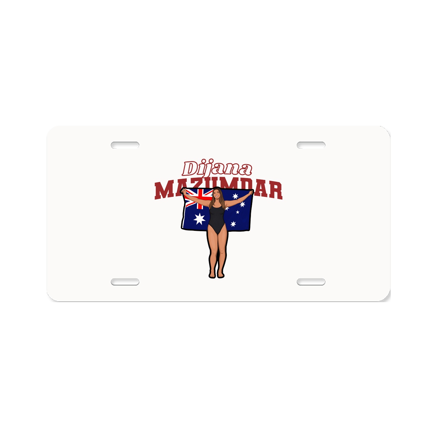 License Plate — Name Arch in Classic