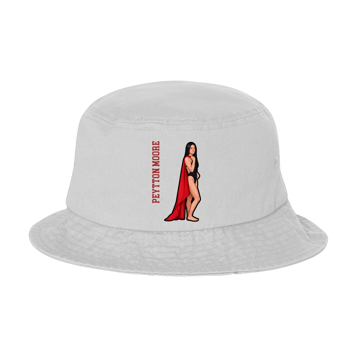 Bucket Cap — Name Vertical in White