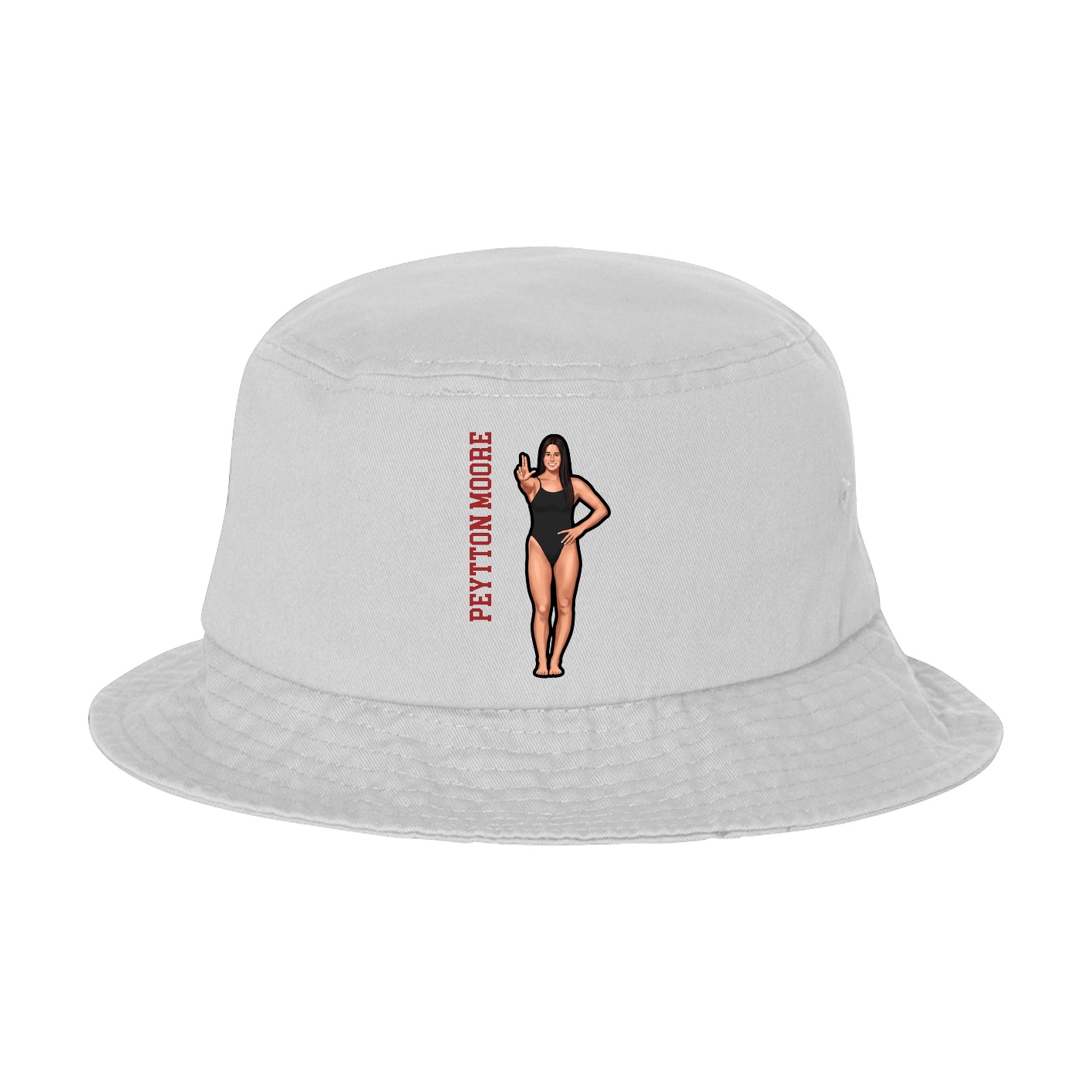 Bucket Cap — Name Vertical in White