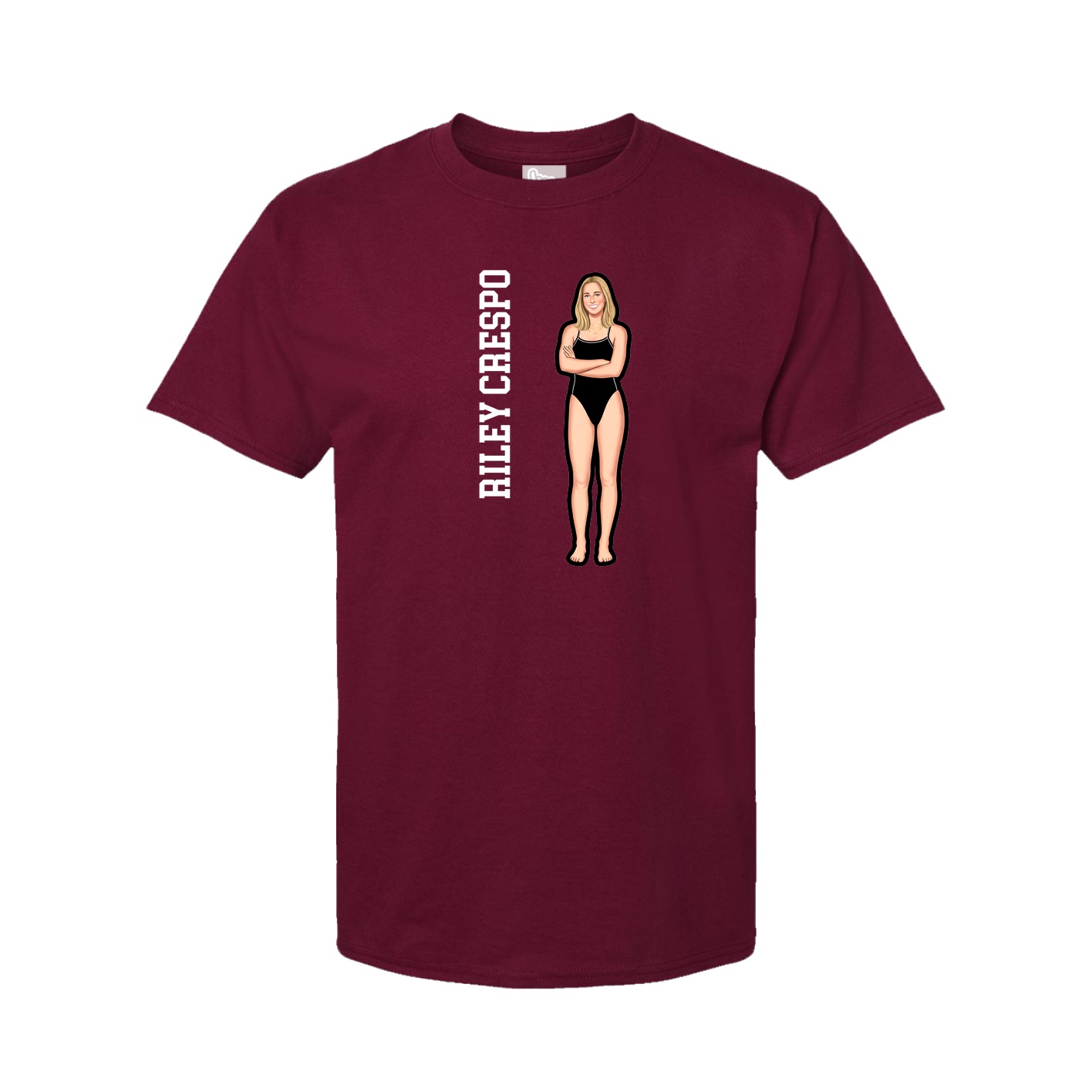 Tee — Name Vertical in Cardinal