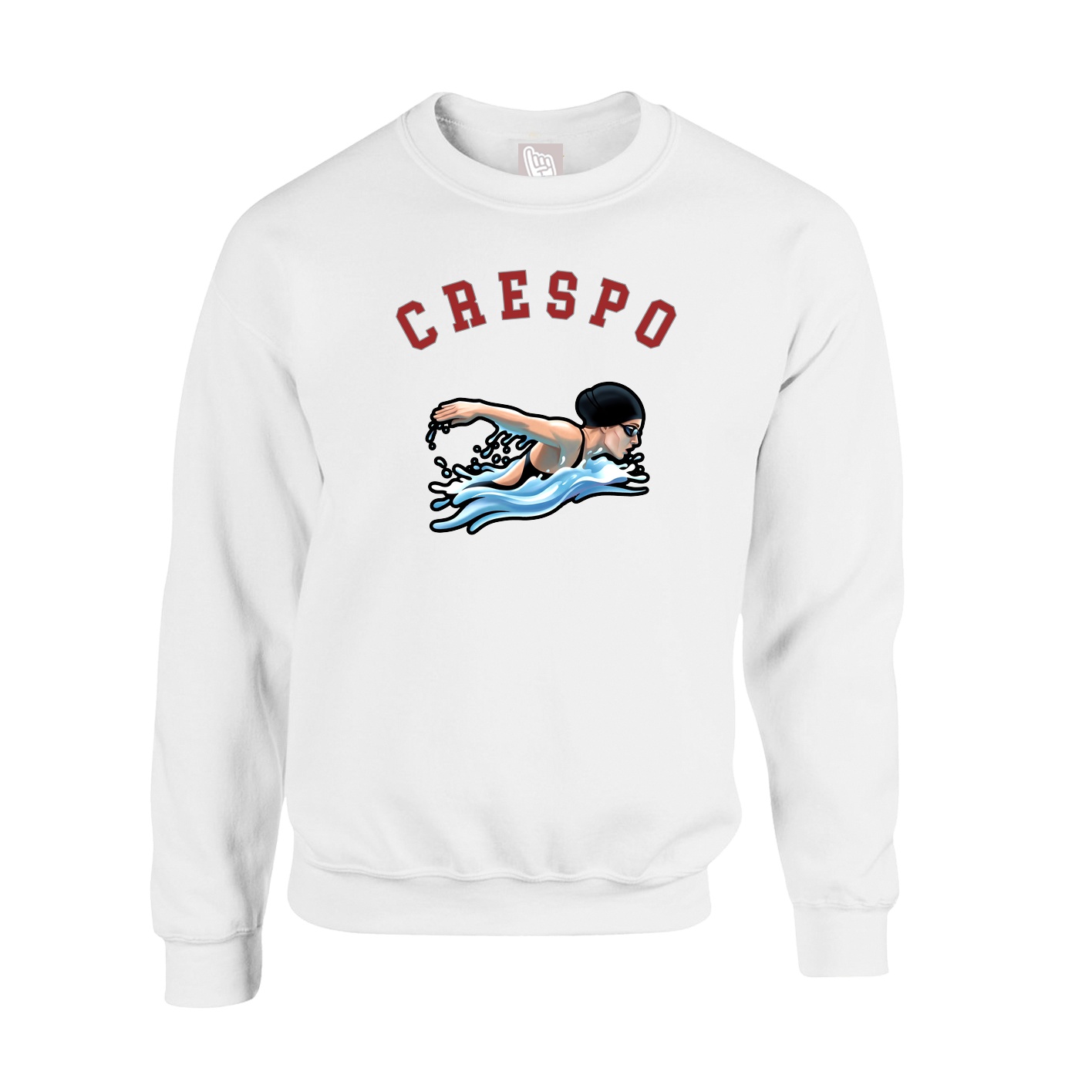 Fleece Crew — Shirsey Arch in White