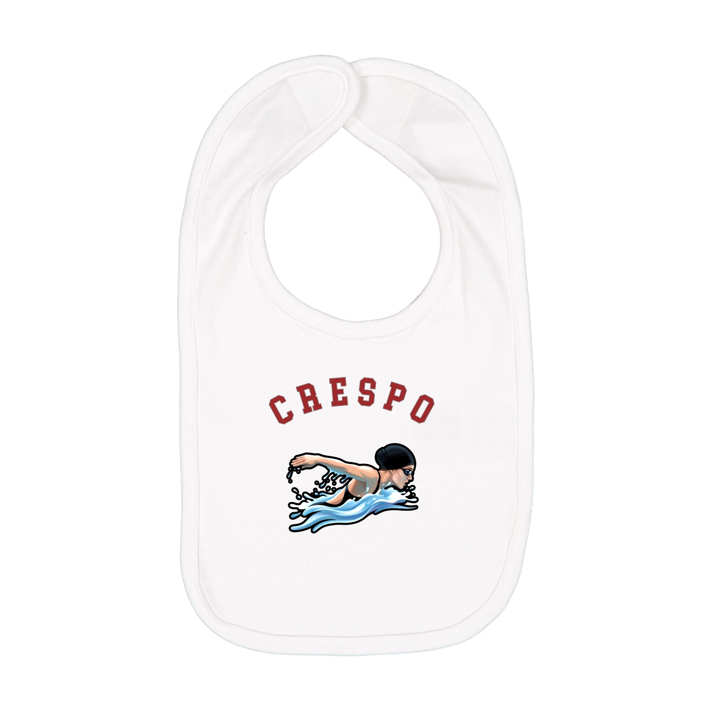 Infant Bib — Shirsey Arch in White