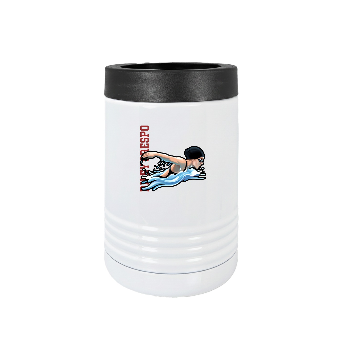 Beverage Holder — Name Vertical in White