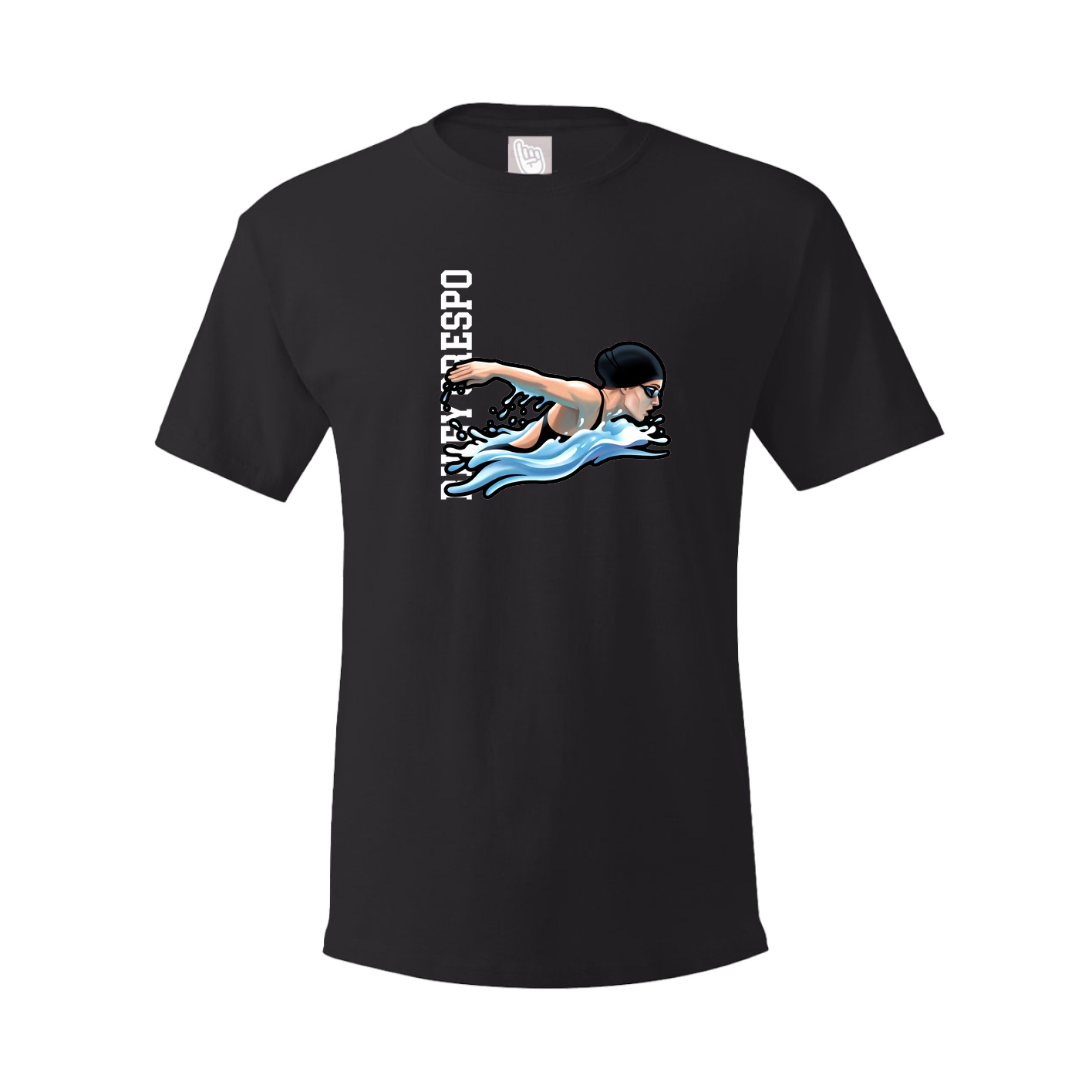 Youth Tee — Name Vertical in Black