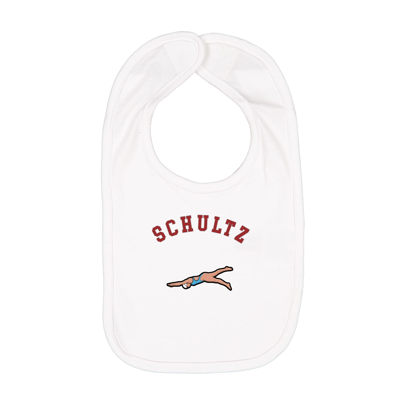 Infant Bib — Shirsey Arch in White