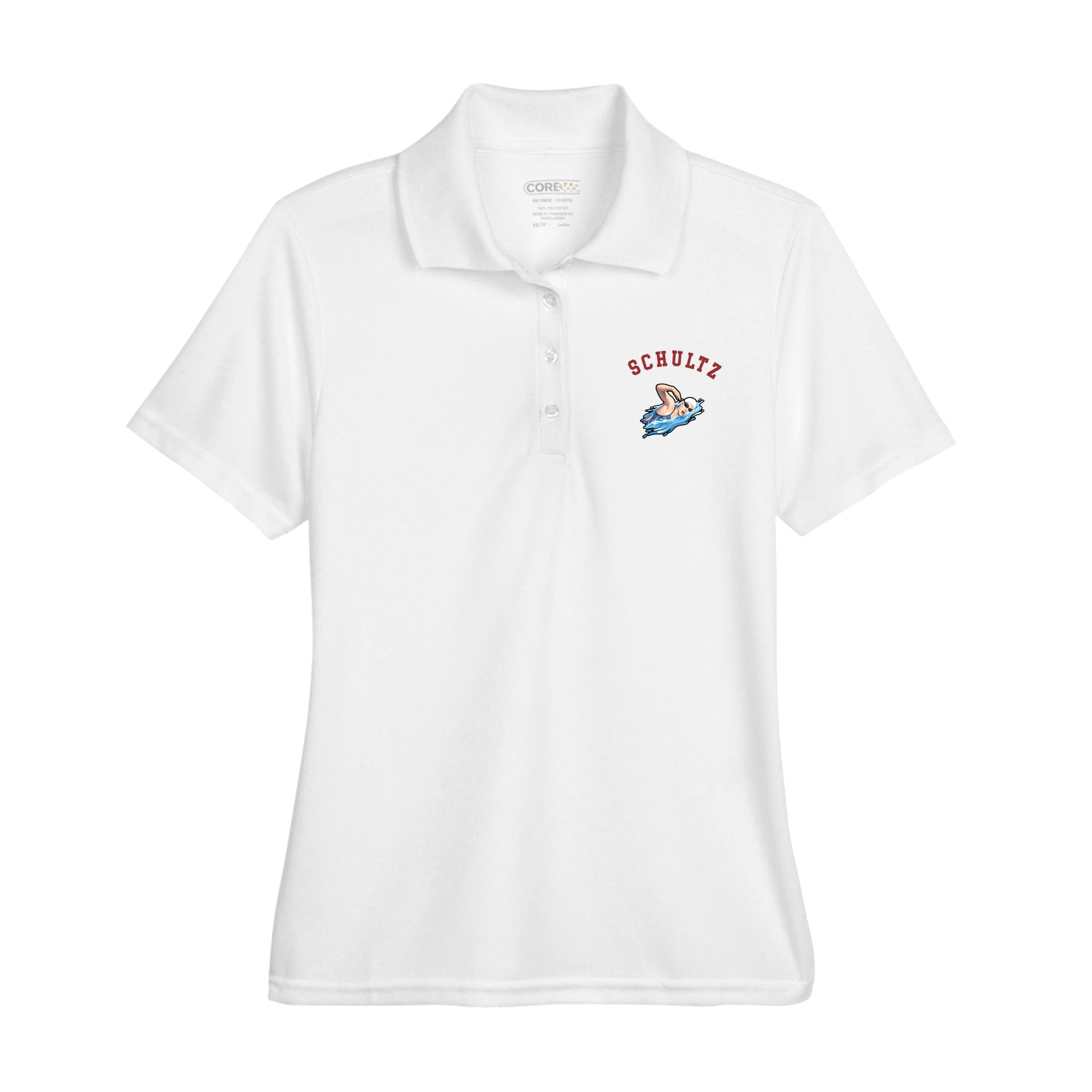 Womens Performance Polo — Shirsey Arch in White
