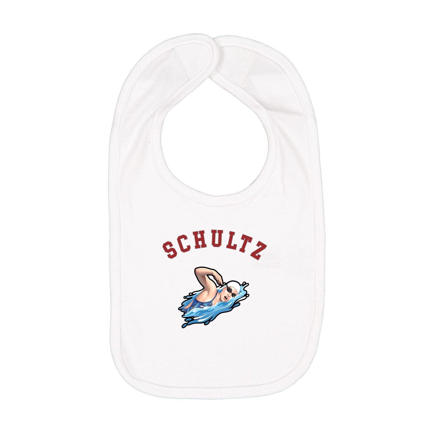 Infant Bib — Shirsey Arch in White