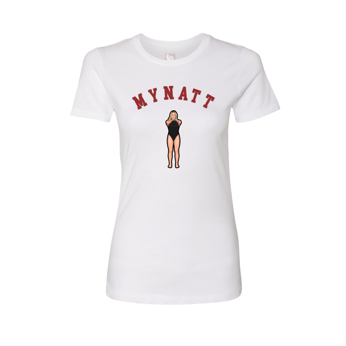 Fitted Women's Tee — Shirsey Arch in White