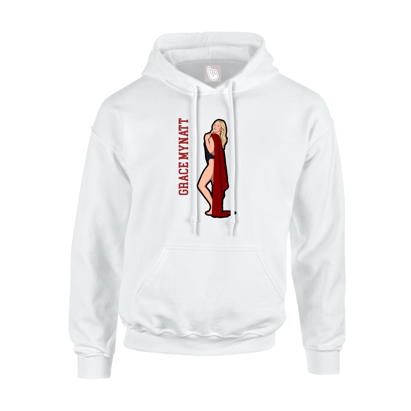 Youth Hoodie — Name Vertical in White