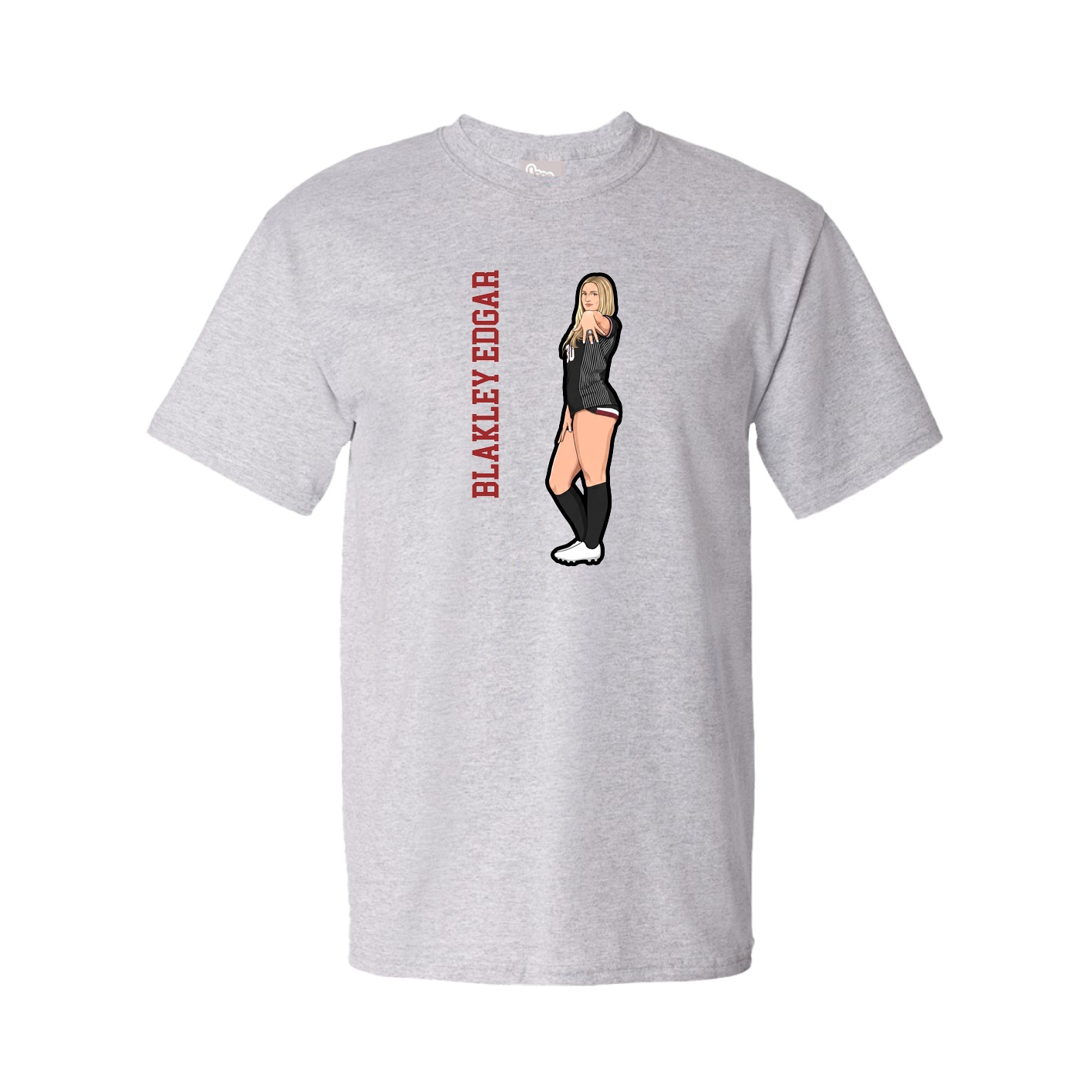 Tee — Name Vertical in Grey